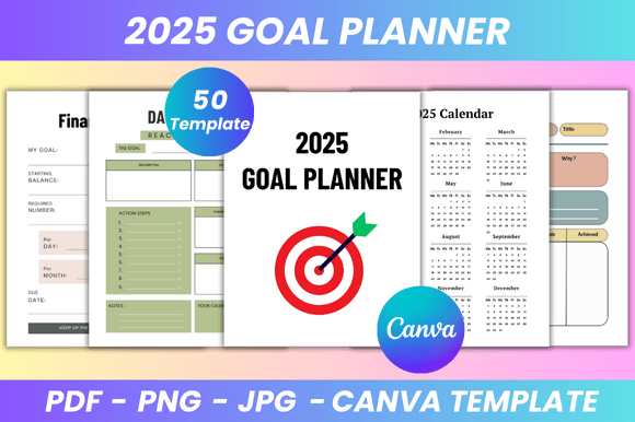 Download 2025 Goal Planner Canva Kdp Interior - Plan Collection