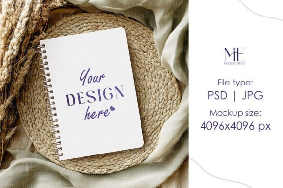 Download Spiral Notebook Mockup, Planner Mockup - Plan Collection