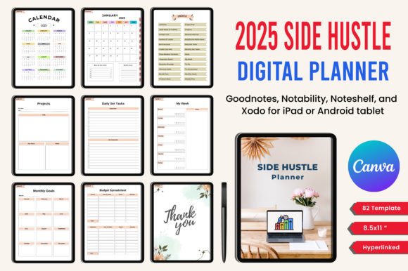 Download 2025 Digital Side Hustle Project Planner - Plan Collection