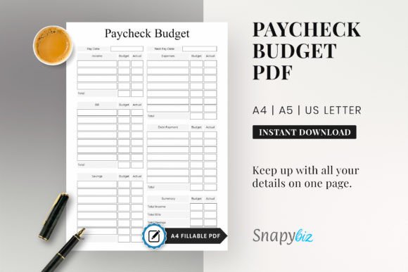 Download Weekly Paycheck Printable Planner - Plan Collection
