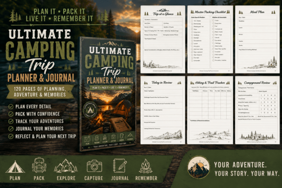 Download Ultimate Camping Trip Planner &amp; Journal - Plan Collection