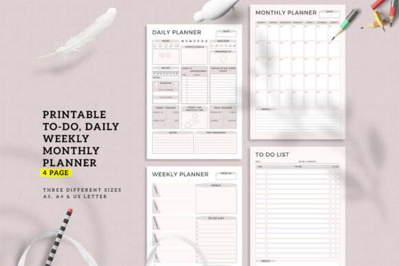 Download Daily Weekly Monthly Printable Planner - Plan Collection