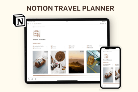 Download Notion Travel Planner, Notion Template - Plan Collection