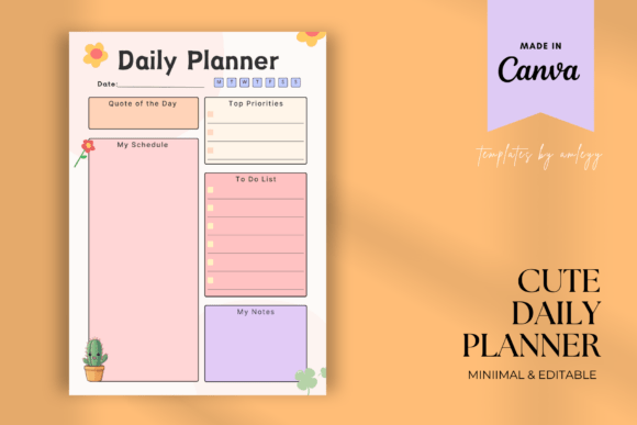Download Cute Aesthetic Daily Planner Template - Plan Collection