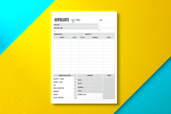 Download Affiliate Income Planner, KDP - Plan Collection