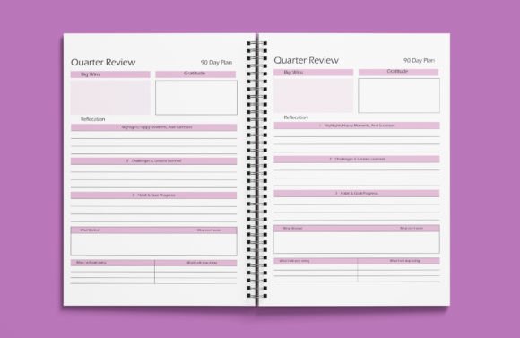 Download Daily Quarter Review Planer Kdp Interior - Plan Collection
