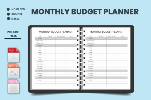 Download Printable Monthly Budget PDF Planner - Plan Collection