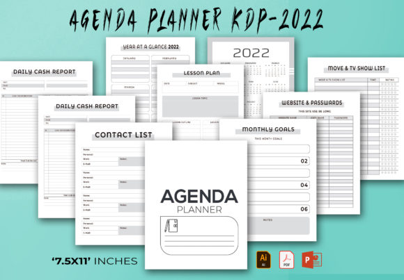Download Agenda Planner Editable - KDP 2022-2023 - Plan Collection