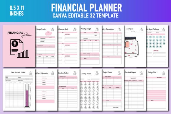 Download Financial Planner Canva KDP - Plan Collection