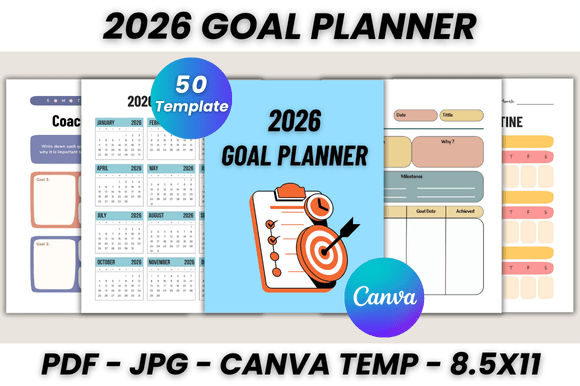 Download 2026 Goal Planner Canva Template - Plan Collection