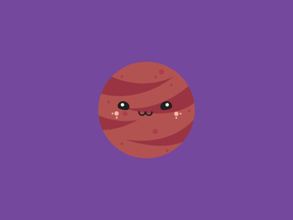 Download Kawaii Outerspace Dark Pink Planet Icon - Plan Collection