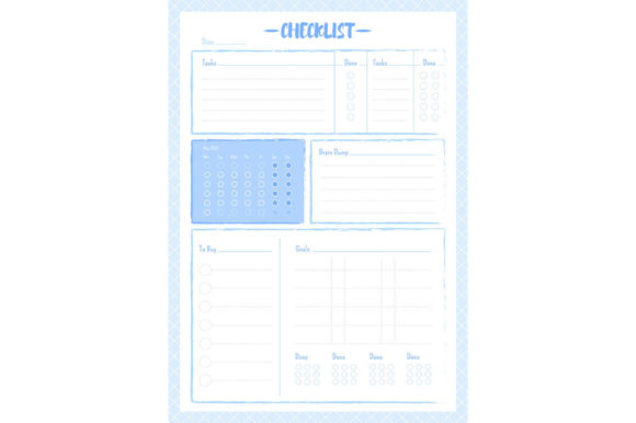 Download Blue Checklist Creative Planner Page - Plan Collection