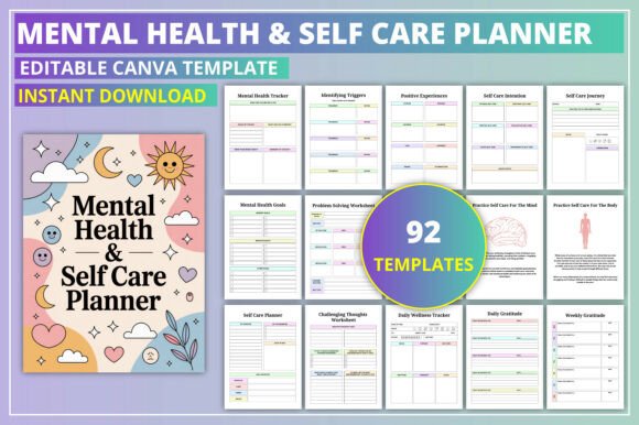 Download Mental Health &amp; Self Care Planner - Plan Collection