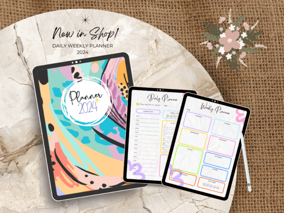 Download 2024 Minimalist Digital Planner PNG PDF - Plan Collection