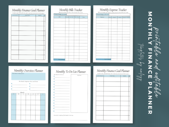 Download Monthly Finance Planner Template Bundle - Plan Collection