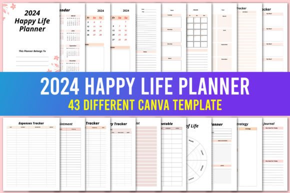 Download 2024 Happy Life Planner Canva Interior - Plan Collection