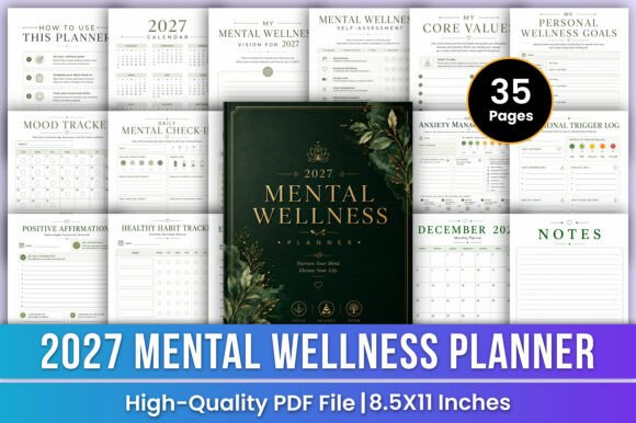 Download 2027 Mental Wellness Planner Kdp - Plan Collection
