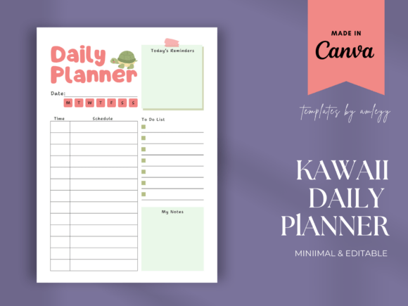 Download Kawaii Daily Planner Template Printables - Plan Collection