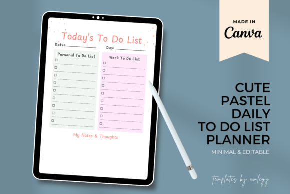 Download Free Cute Pastel Daily to-Do List Planne - Plan Collection
