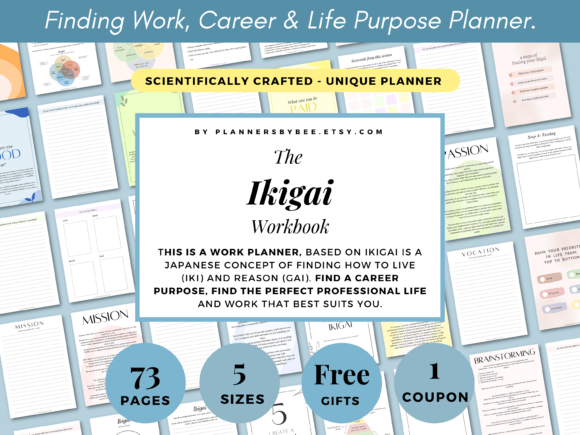 Download Ikigai Workbook, Best Work &amp; Career Plan - Premium Resources