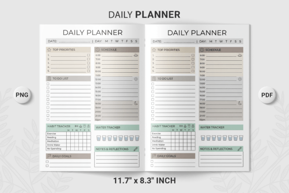 Download Daily Planner Schedule Habit Tracker Pag - Plan Collection