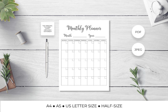 Download Monthly Planner Page Printable - Plan Collection