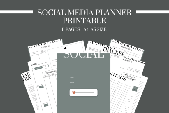 Download Social Media Planner Printable A4 A5 - Plan Collection