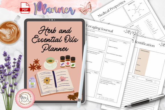 Download Herbs &amp; Essential Oils Planner PDF - Plan Collection