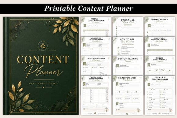 Download Printable Content Planner Kdp Interiors - Plan Collection