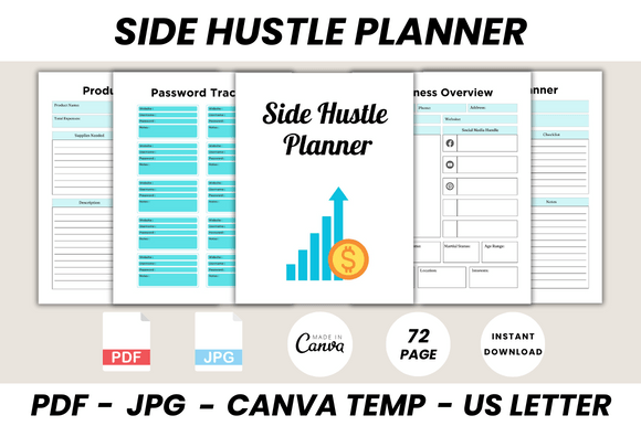 Download Side Hustle Planner Canva Template - Plan Collection