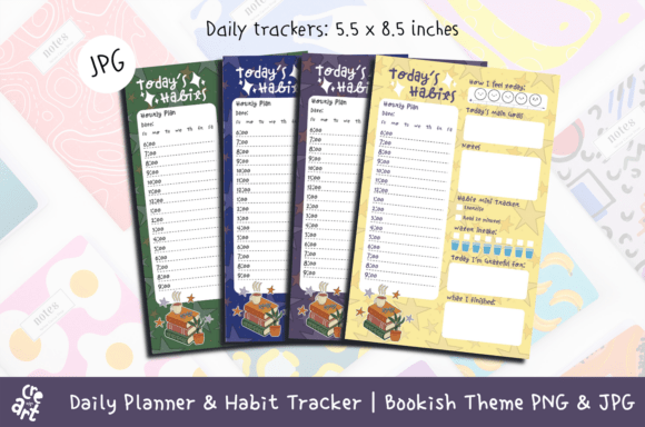 Download Bookish Daily Planner &amp; Habit Tracker - Plan Collection