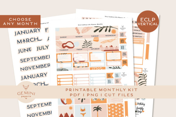 Download Monthly Printable Planner Stickers - Plan Collection