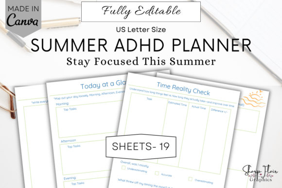 Download Summer ADHD Planner Bundle Canva - Plan Collection