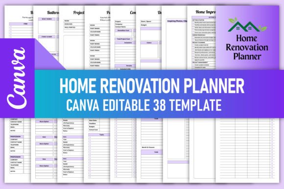 Download Editable Home Renovation Planner Canva - Plan Collection