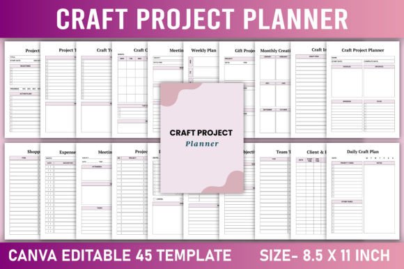 Download Editable Craft Project Planner Canva - Plan Collection