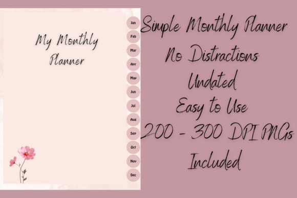 Download Simple Monthly Undated Planner - Plan Collection