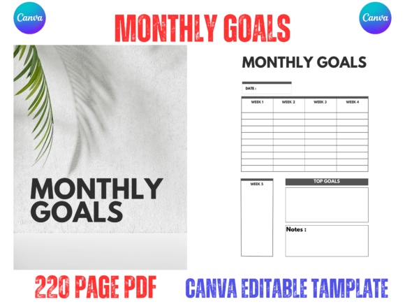 Download Monthly Goal Planner KDP Interiors - Plan Collection