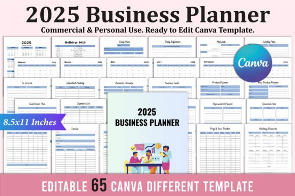 Download 2025 Business Planner for Canva KDP - Plan Collection