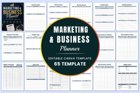 Download Marketing &amp; Business Planner KDP Canva - Plan Collection