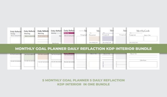 Download Monthly Goal Planner Kdp Interior Bundle - Plan Collection