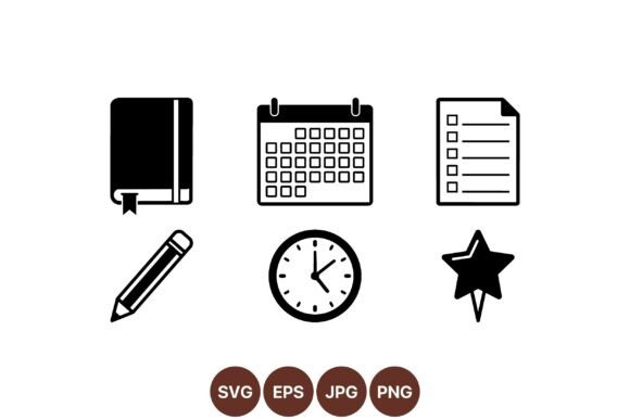 Download Minimal Planner Icon SVG Set - Plan Collection