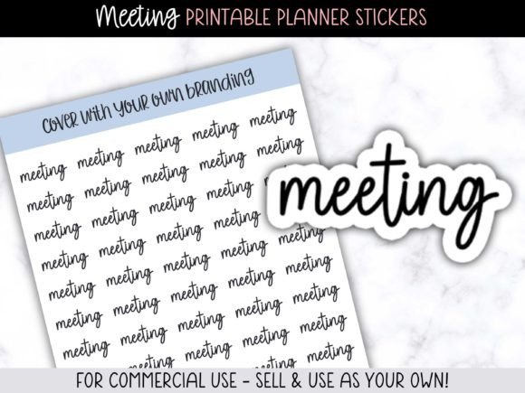 Download Meeting Printable Planner Stickers - Plan Collection