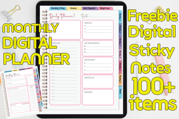 Download Monthly , Finance,Weight,Digital Planner - Plan Collection