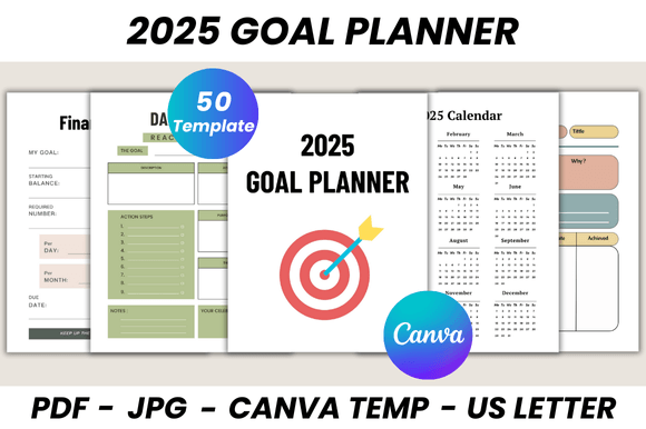 Download 2025 Goal Planner Canva Template - Plan Collection