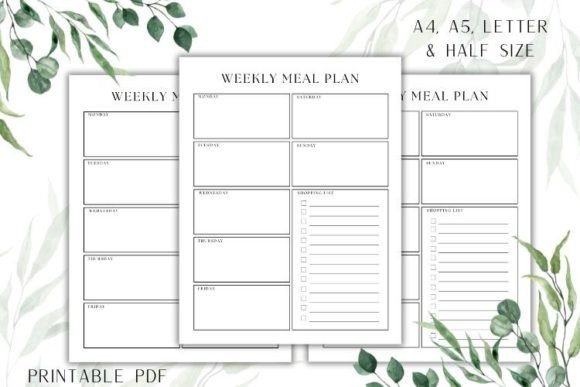 Download Minimalist Weekly Meal Plan Worksheet - Premium Resources