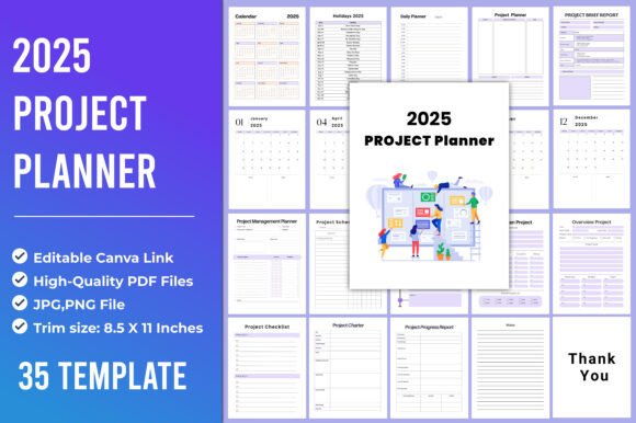 Download 2025 Project Planner Canva Template - Plan Collection