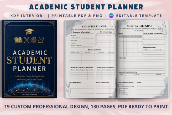 Download Academic Student Planner | KDP Interior - Plan Collection