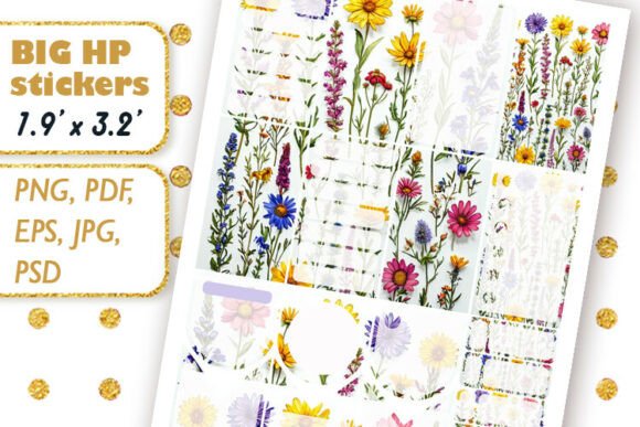 Download Big Planner Stickers Wildflowers Flower - Plan Collection