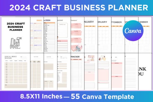 Download 2024 Craft Business Planner Canva KDP - Plan Collection
