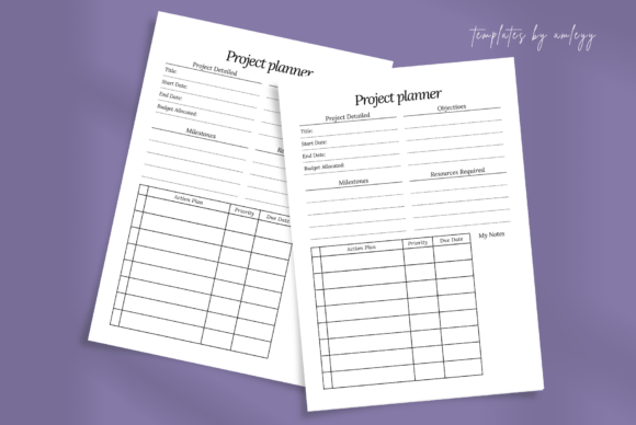 Download Minimal Project Planner Template – Canva - Plan Collection